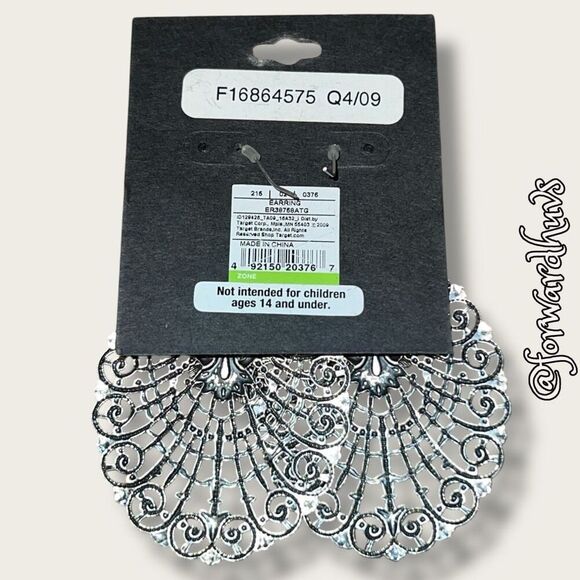 Bundle Sale 3 for $15 | Nickel-Free Silver Tone Filigree Earrings - Picture 6 of 8